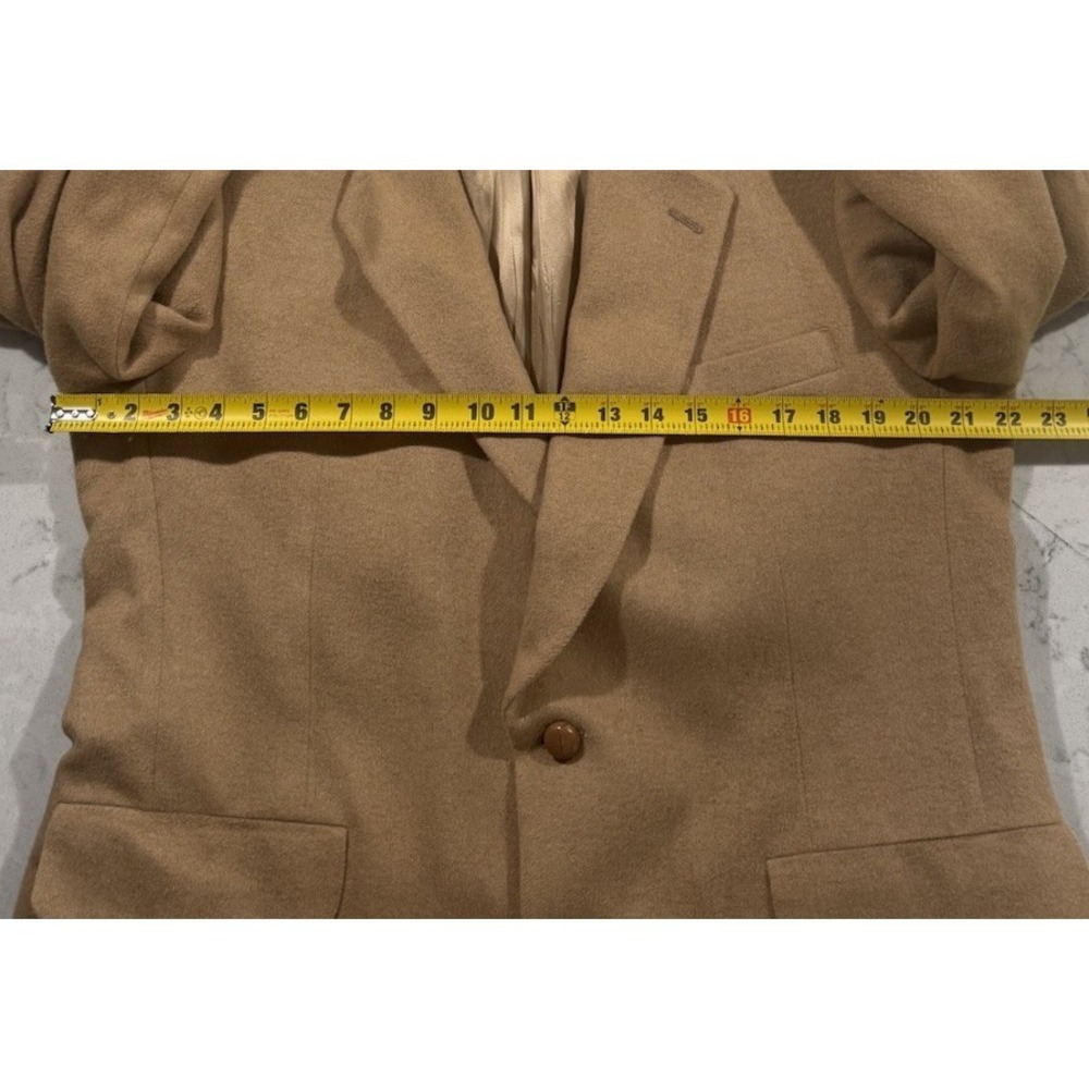 VTG Kuppenheimer Warren of Stafford Blazer Mens 42R Tan Camel Hair Sport Coat - Picture 10 of 13